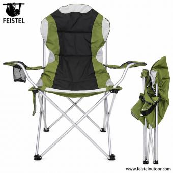 Silla de camping plegable extragrande con reposabrazos