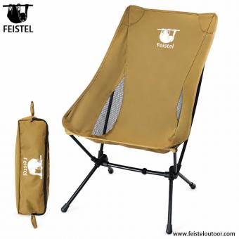 Silla de Camping de Respaldo Alto con Soporte Lumbar