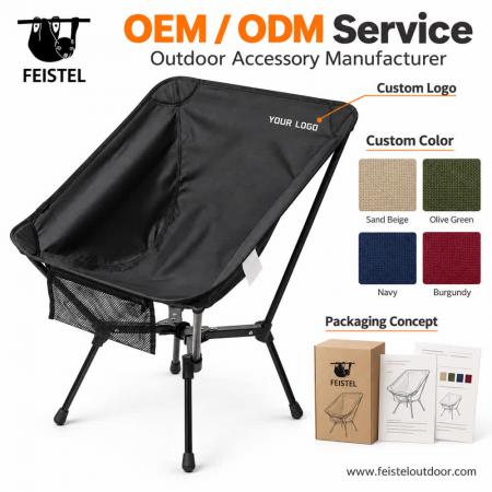 Silla de camping plegable compacta: silla plegable de aluminio 7075 de 1,27 kg, capacidad de 150 kg 