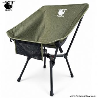 Silla de camping plegable de respaldo bajo