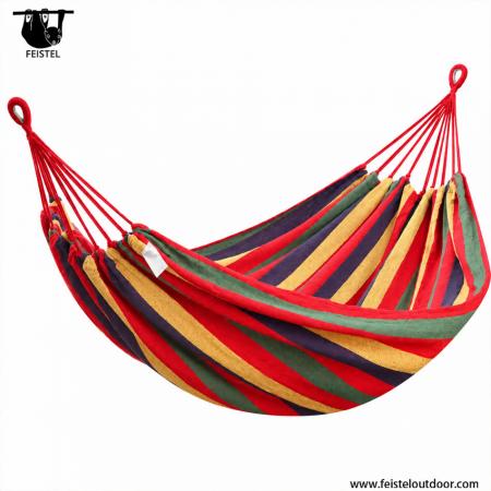 Hamaca de camping portátil de nailon feisetel con correas para árboles al aire libre 
