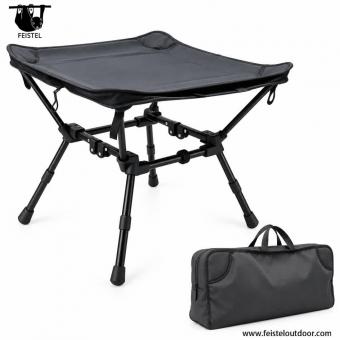 Taburete de camping de aluminio 2 en 1 y mesa auxiliar