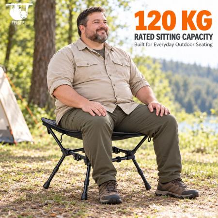 Taburete plegable portátil: taburete de camping de aluminio 2 en 1 y mesa auxiliar, ligero de 1,45 kg, capacidad de 120 kg 