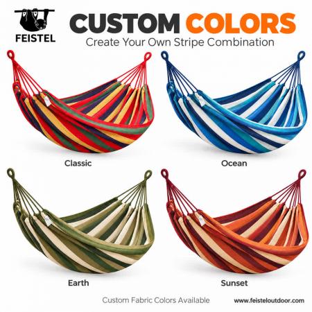 Hamaca de camping portátil de nailon feisetel con correas para árboles al aire libre 
