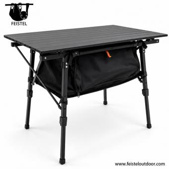 Mesa de camping enrollable de aluminio