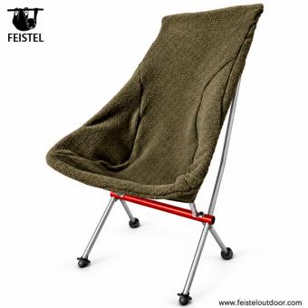 Funda de forro polar para silla de camping de respaldo alto