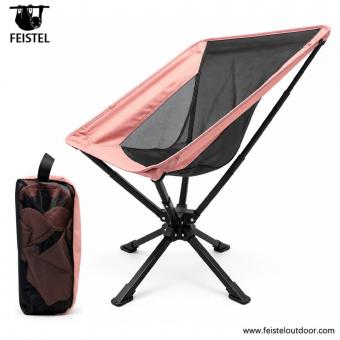 Silla de camping giratoria plegable