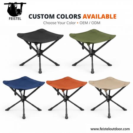 Taburete de 3 Patas de Gran Tamaño – Taburete de Camping Trípode Plegable Grande con Estructura de Aluminio 7075, Asiento de Malla de Poliéster 600D y Capacidad de 150 kg 