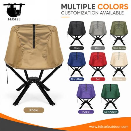 Silla de camping plegable compacta: silla de viaje para exteriores portátil de plegado rápido con estructura de aluminio 7075, malla de poliéster 600D y bolsa de transporte 