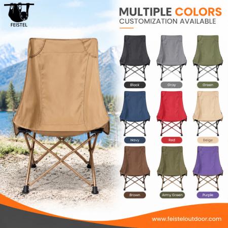 Silla de camping sin reposabrazos: silla de camping plegable de respaldo alto sin reposabrazos, estructura de aluminio 7075, malla de poliéster 600D y capacidad de 150 kg 