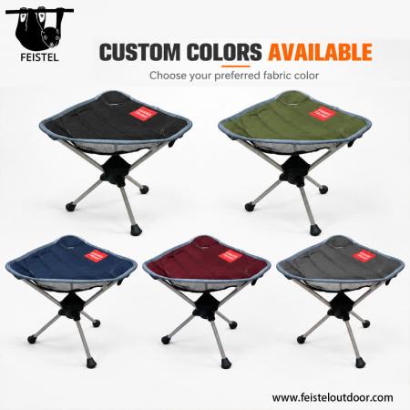 Taburete de camping ligero: mini taburete de camping plegable tipo trípode de 0,65 kg con estructura de aluminio 7075, asiento de tela Oxford y bolsa de transporte 