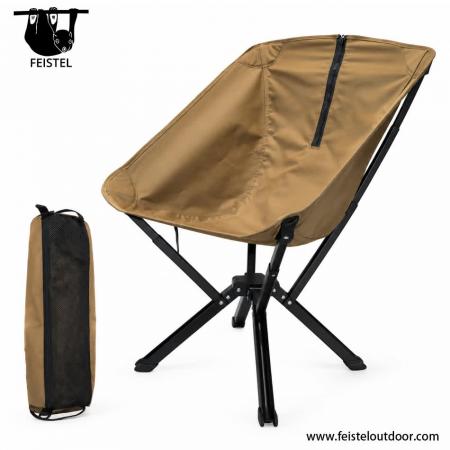 Silla de camping plegable compacta: silla de viaje para exteriores portátil de plegado rápido con estructura de aluminio 7075, malla de poliéster 600D y bolsa de transporte 