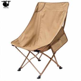 Silla de camping plegable de respaldo alto sin reposabrazos